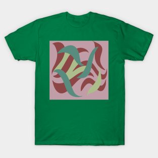 Abstract Leaf Painting T-Shirt